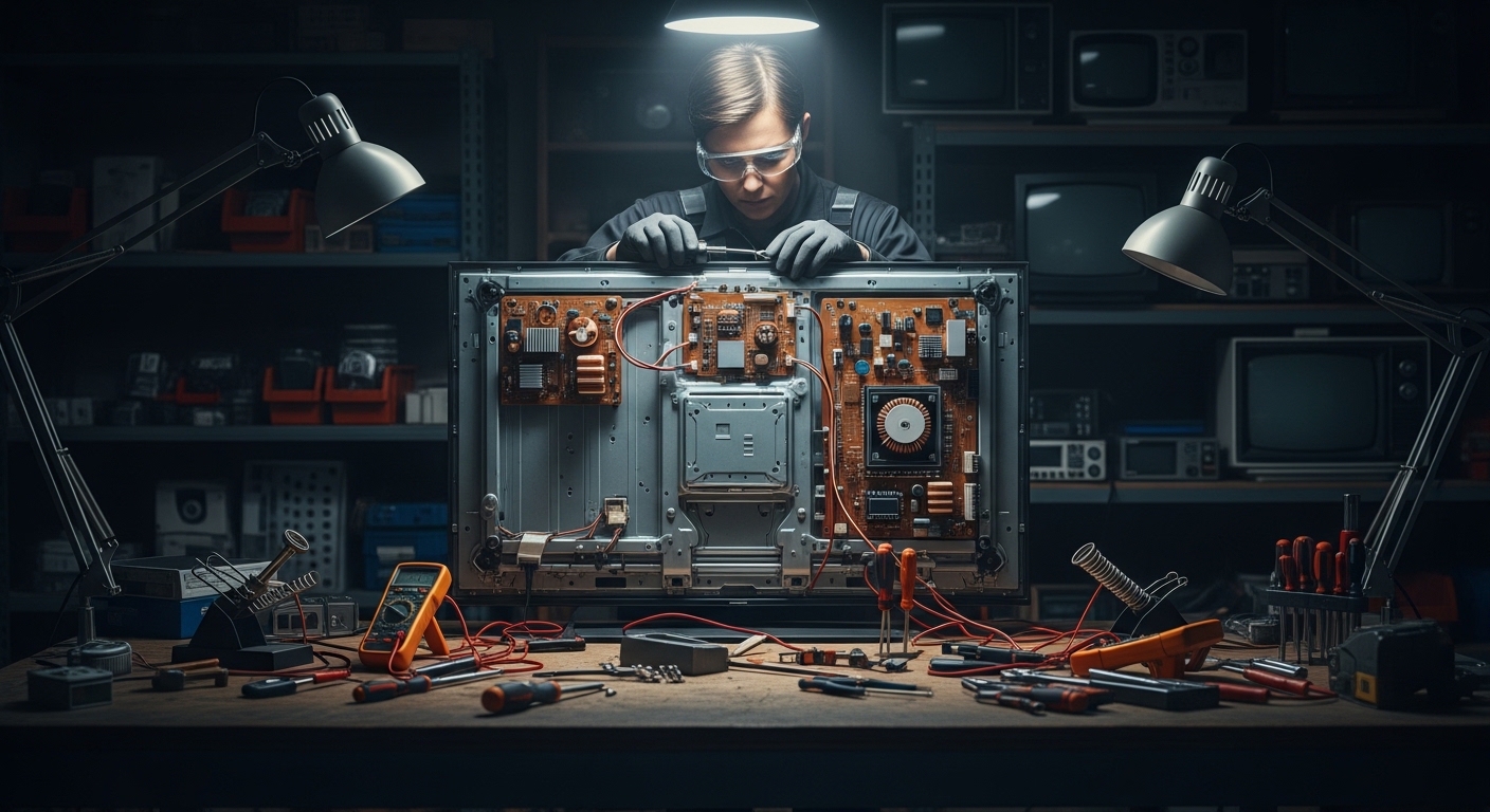 TV Repair in Sharjah & Dubai background